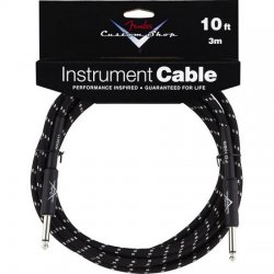 FENDER CUSTOM SHOP 10` INSTRUMENT CABLE BLACK TWEED